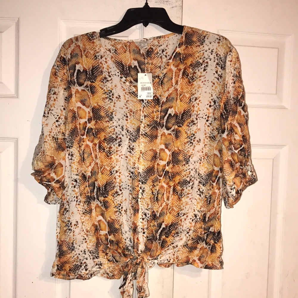 NWT Women’s C’est 1946 Snake-Print Top